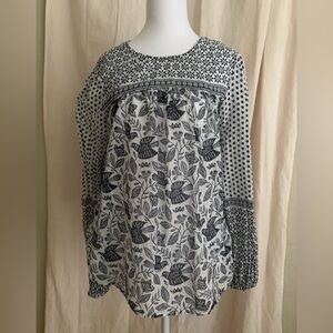 Boden Monochrome Patterned Blouse